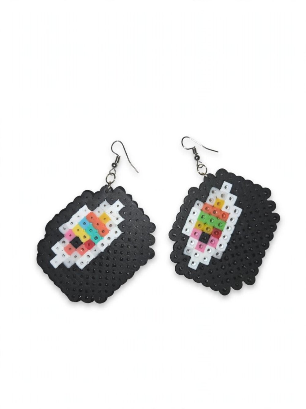 Handmade Large Sushi Perler Bead Dangle Earrings